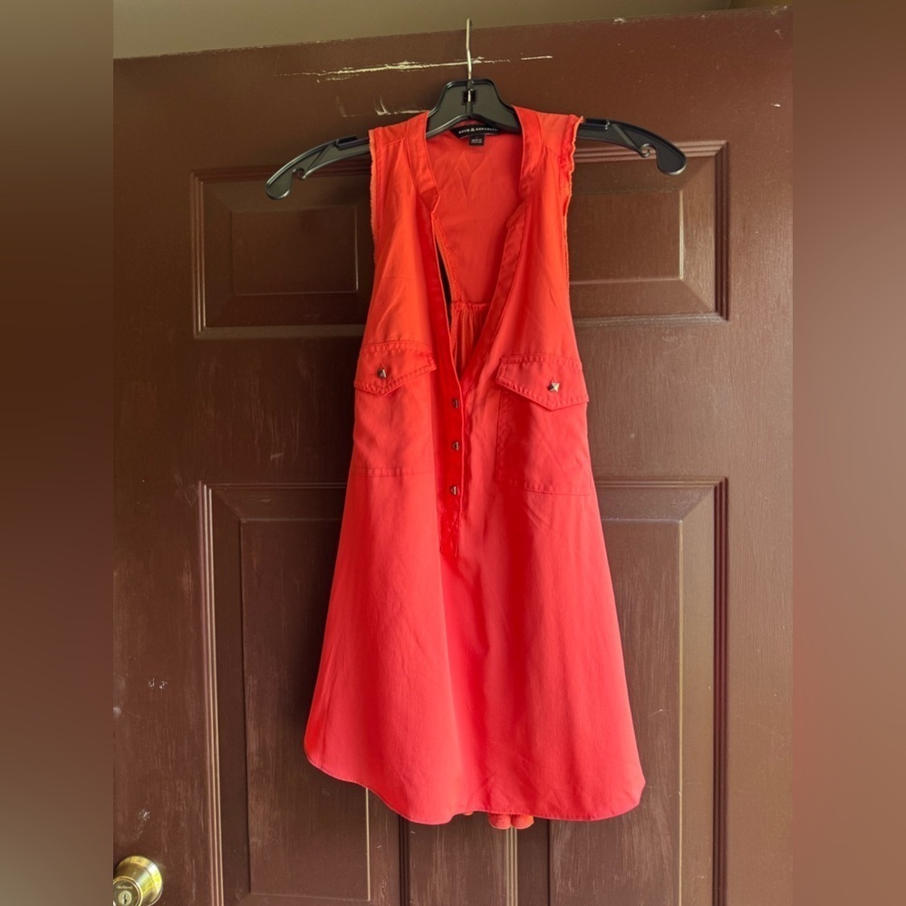 Rick & Republic Orange Sleeveless Top